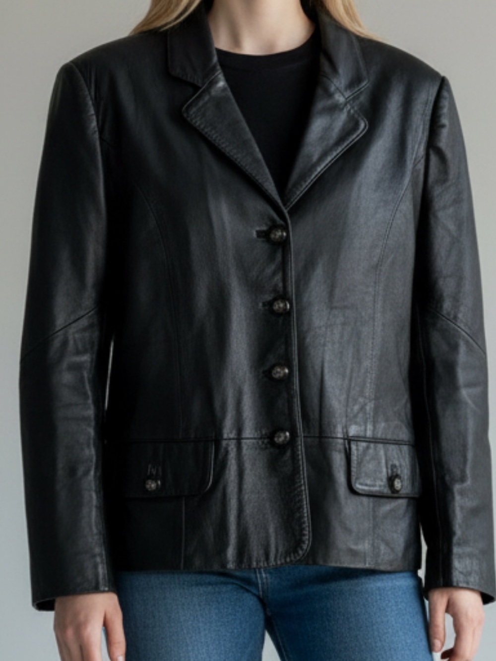 Vintage Derimod Classic Leather Jacket Size L